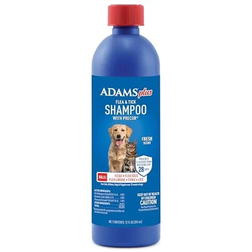 ADAMS Plus Flea & Tick Shampoo with Precor for Dogs, Cats, Puppies & Kittens, 355ml (12 Fl Oz) | Kills Fleas, Eggs, Ticks & Lice thumbnail 1