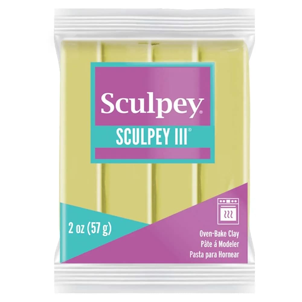Sculpey III Polymer Oven-Bake Clay 56.7 g (2 oz) Glow in the Dark | ASTM D-4236 Certified Non-Toxic — White