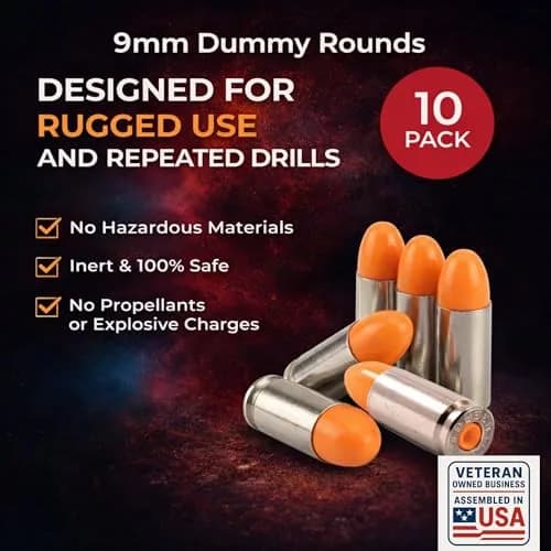 S.T. Action Pro 9mm Snap Caps 10-Pack | Inert Dummy Rounds for Dry Fire & Reloading thumbnail 6