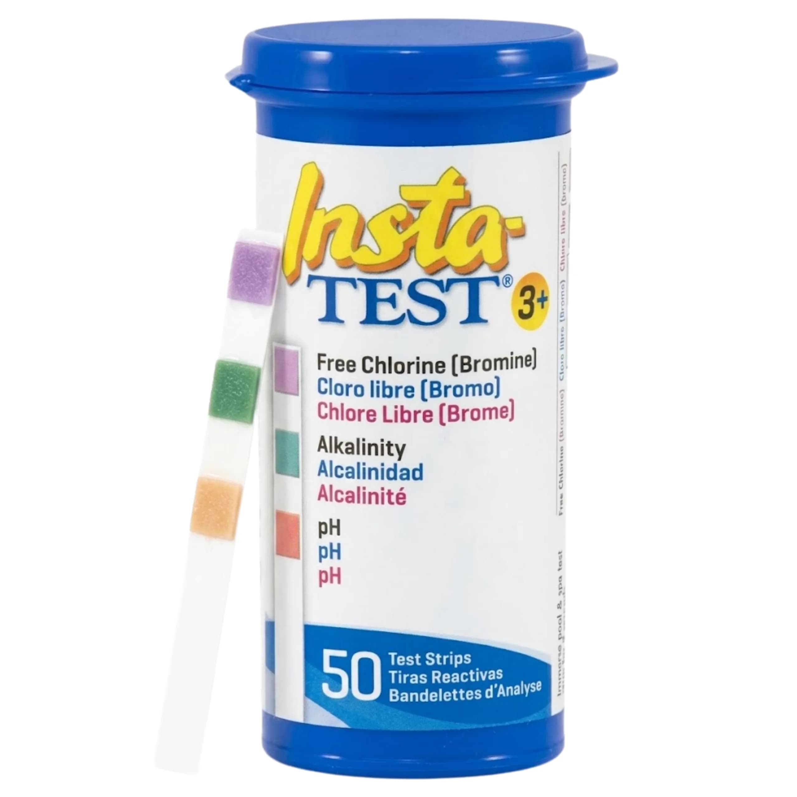 LaMotte Insta Test 3 Swimming Pool Test Strips 50 Count | Instant Results for Key Pool Factors - main product image