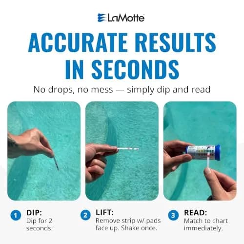 LaMotte Insta Test 3 Swimming Pool Test Strips 50 Count | Instant Results for Key Pool Factors thumbnail 3