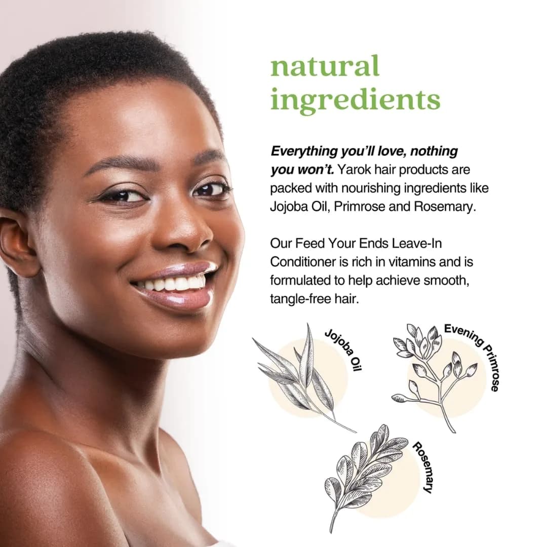 YAROK FOOD FOR YOUR HEAD. GOOD FOR THE EARTH. Vegan Leave-In Conditioner 4oz | Organic Heat Protectant & Detangler thumbnail 9
