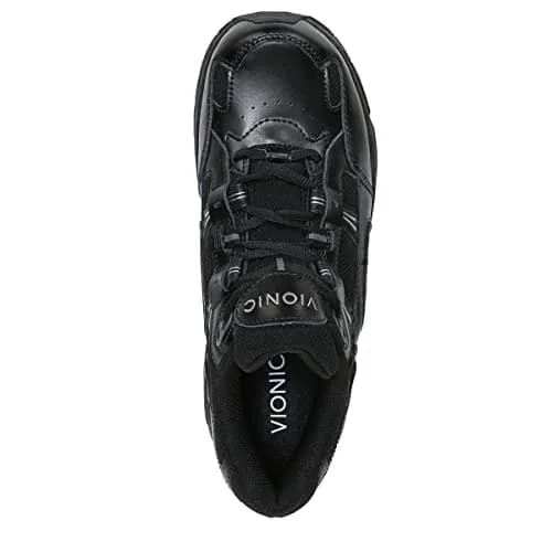 Vionic Women's Trainers Lace Up Walker Classic Shoes with Arch Support Wide Fit, Black Leather, 8.5 Wide | Lightweight Comfort for All-Day Wear thumbnail 5
