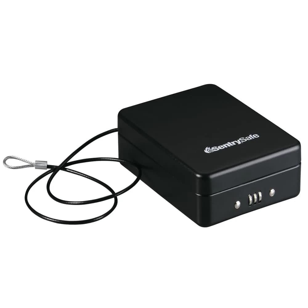 SentrySafe P005C Small Lock Box with Combination Lock, 0.05 cu ft (2.6 x 5.9 x 8.0 in) | Portable Security for Valuables - main product image