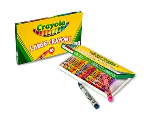 Crayola Large Crayon Set 16 Assorted Colors | Comfortable Grip for Kids & Classroom thumbnail 2