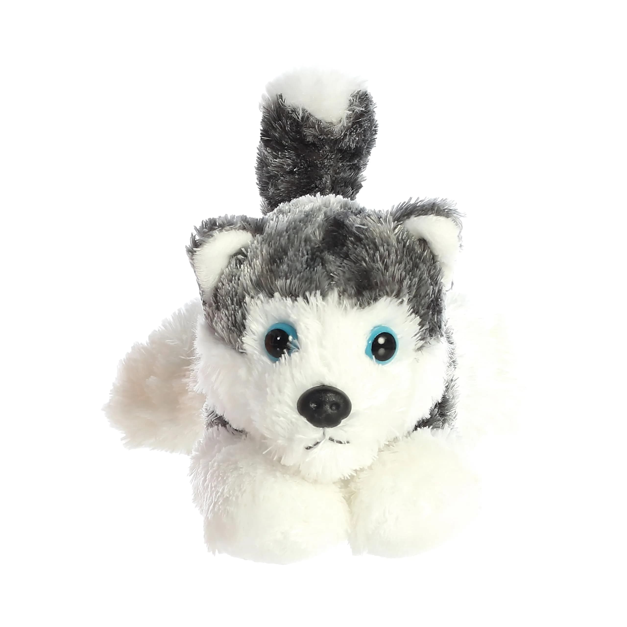 Aurora Adorable Mini Flopsie Mush Husky Stuffed Animal Toy - 20.3cm (8 Inches) Gray | ASTM-Tested for Safe Play