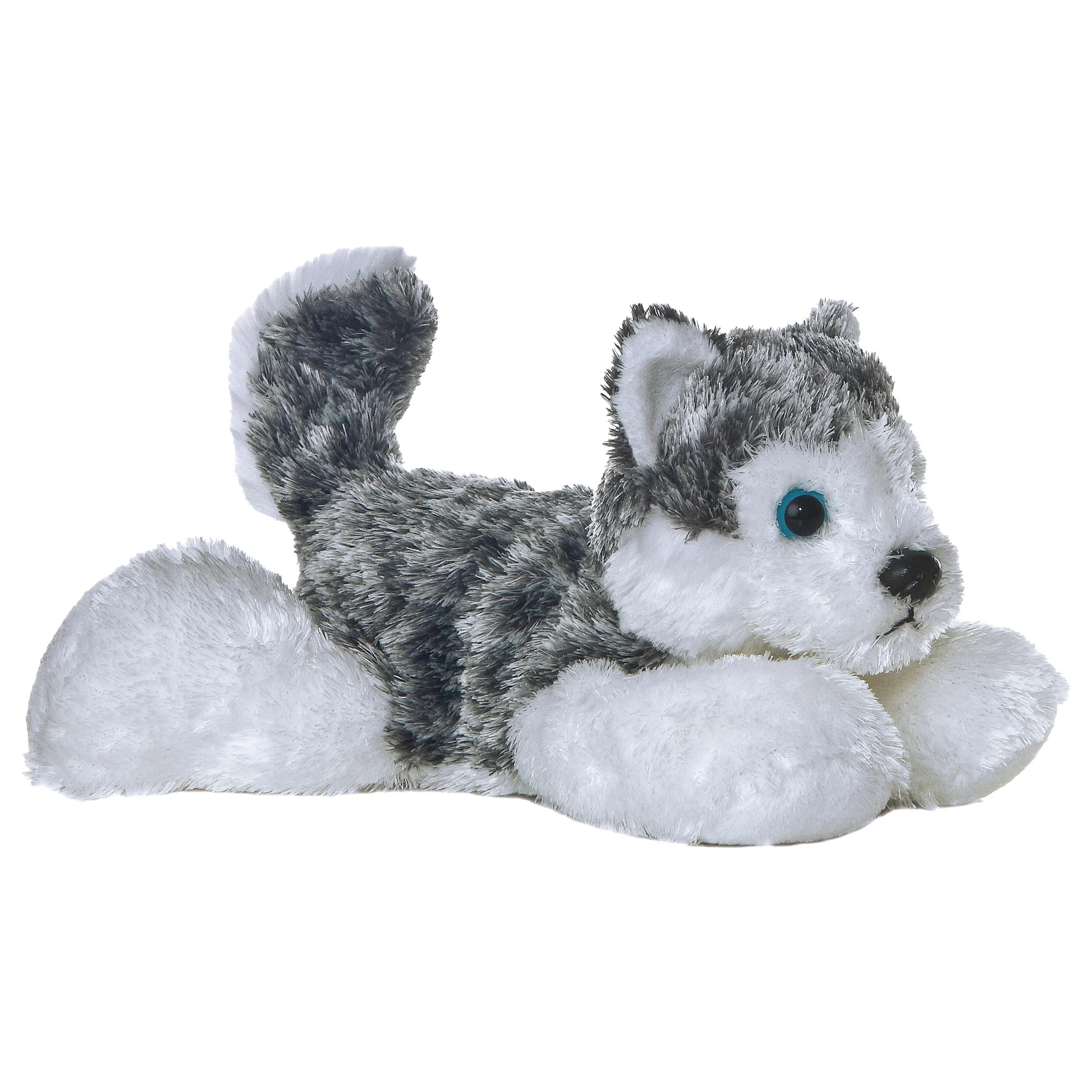 Aurora Adorable Mini Flopsie Mush Husky Stuffed Animal Toy - 20.3cm (8 Inches) Gray | ASTM-Tested for Safe Play thumbnail 2