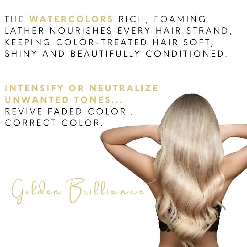 Watercolors Color Depositing Hair Dye Shampoo, Golden Mist, 8 Fl Oz | Vibrant color & shine for color-treated hair thumbnail 7