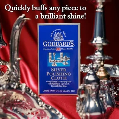 Goddard's Silver Polishing Cloth 6 Pack | Anti-Tarnish Agents for Jewelry & Silverware thumbnail 4