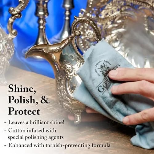 Goddard's Silver Polishing Cloth 6 Pack | Anti-Tarnish Agents for Jewelry & Silverware thumbnail 5