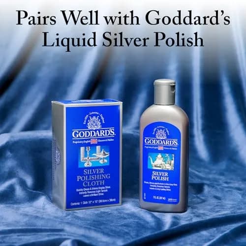 Goddard's Silver Polishing Cloth 6 Pack | Anti-Tarnish Agents for Jewelry & Silverware thumbnail 7