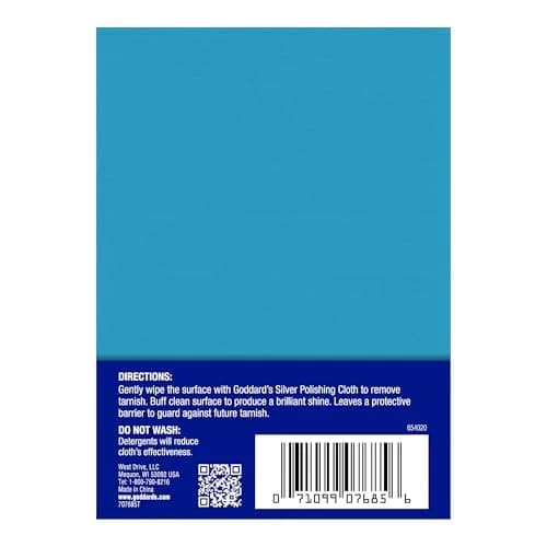 Goddard's Silver Polishing Cloth 6 Pack | Anti-Tarnish Agents for Jewelry & Silverware thumbnail 2