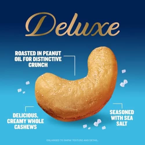 PLANTERS Deluxe Salted Whole Cashews 18.25 Oz | Plant Based Protein Snack with Rich Flavor thumbnail 2