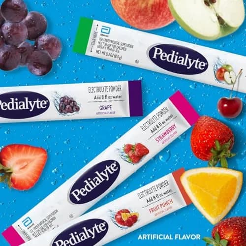 Pedialyte Electrolyte Powder Packets Variety Pack 8 Single-Serving Packets (0.3 oz / 9g) | Hydration Drink for Adults & Kids thumbnail 2