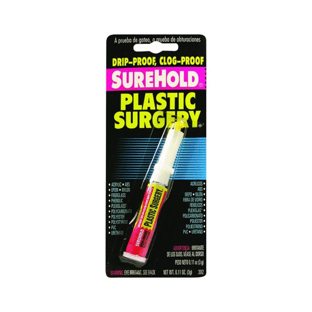 Super Glue Plastic Surgery 3g | Clog-Proof Clear Adhesive for Plastics