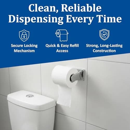 San Jamar SANR200XC Locking Toilet Tissue Dispenser, Plastic, 1 Count | Commercial Restroom Essential thumbnail 6