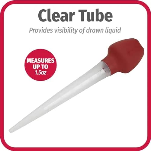 GoodCook 11.5 inch Turkey Baster with Silicone Bulb & Cleaning Brush | 150ml (5 fl oz) Capacity thumbnail 6