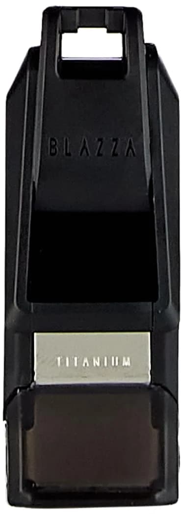 Molten Blazza Whistle, Black | High-Pitched Indoor Referee Whistle with Titanium Frame