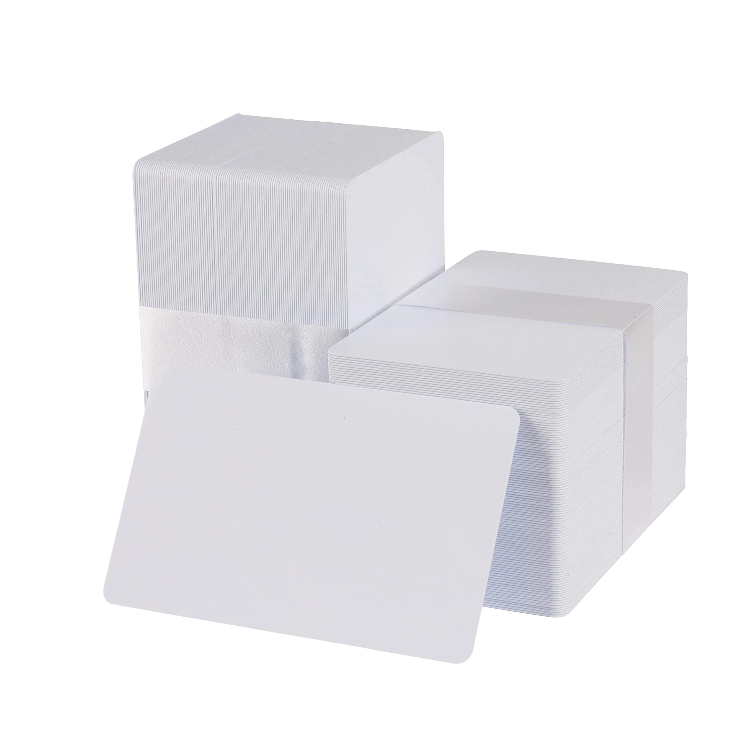 easyIDea White CR80 PVC Cards with HiCo Magnetic Stripe 100-Pack | 30 Mil Blank ID Cards for Printing — White