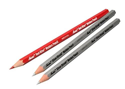 Markal Red-Riter/Silver-Streak Welder Pencil 3 Pack | Torch-Resistant Metal Marking thumbnail 1