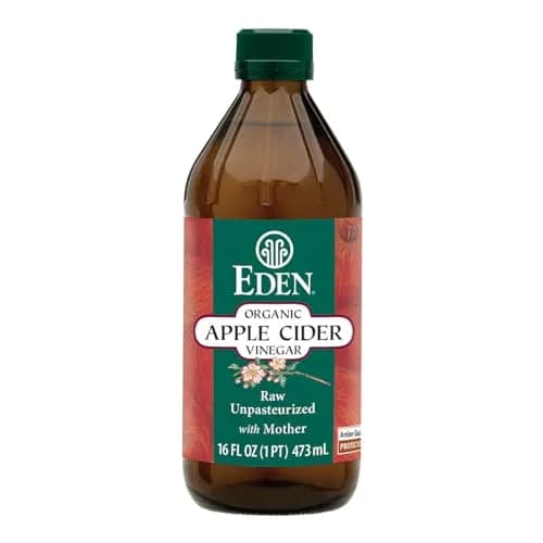 Eden Organic Apple Cider Vinegar Raw Unpasteurized with Mother 473ml (16 Fl Oz) | Fermented with The Mother thumbnail 1