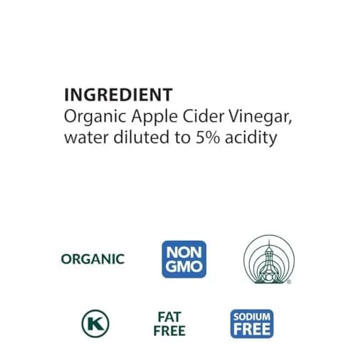 Eden Organic Apple Cider Vinegar Raw Unpasteurized with Mother 473ml (16 Fl Oz) | Fermented with The Mother thumbnail 3