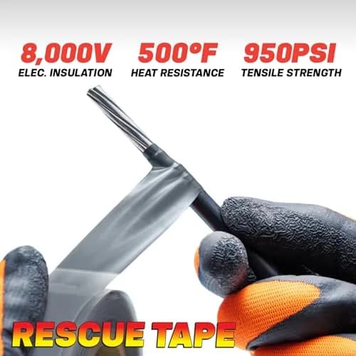Bond It Rescue Tape Self-Fusing Silicone Repair Tape 1 in x 12 ft Clear | Waterproof Leak Seal & Electrical Insulation thumbnail 4