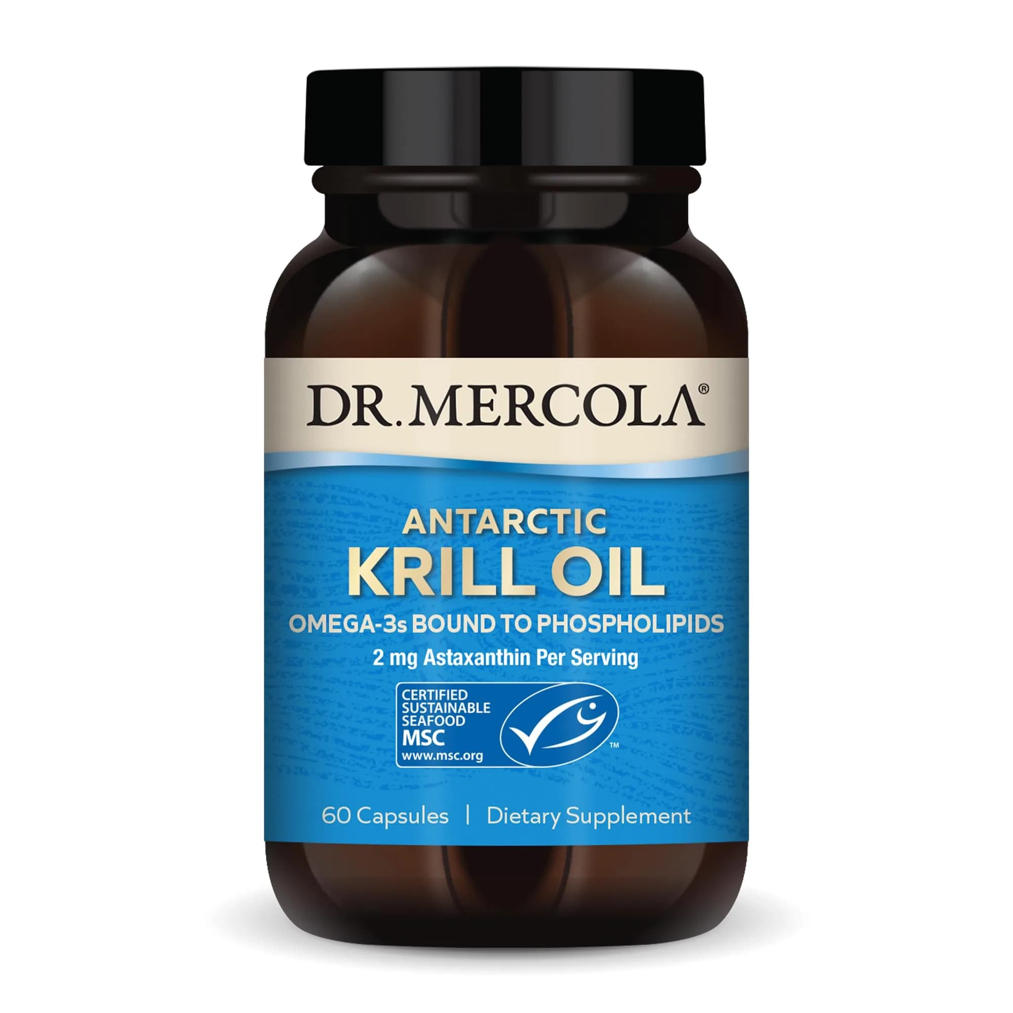 Dr. Mercola Antarctic Krill Oil, 1,000 mg, 60 Capsules | Supports Brain, Heart & Immune Health - main product image
