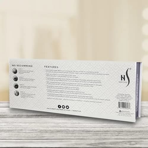 HerStyler Superstyler Onyx Ceramic Flat Iron - Travel Friendly - 1.25 inch | Salon Style, Negative Ion Technology thumbnail 9