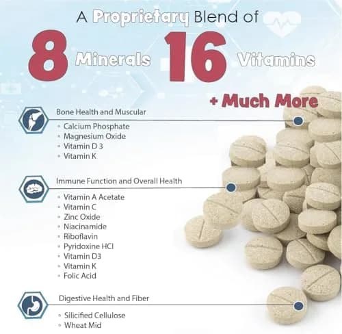 Vita-Tabs Multivitamin & Mineral Supplement for Dogs | Liver Flavored Chewable Tablets for Skin, Coat & Energy, 60 Chews thumbnail 4