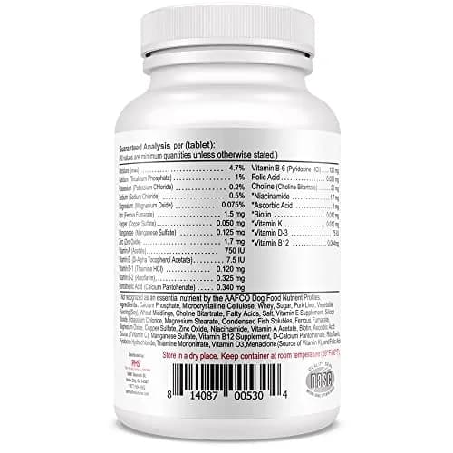 Vita-Tabs Multivitamin & Mineral Supplement for Dogs | Liver Flavored Chewable Tablets for Skin, Coat & Energy, 60 Chews thumbnail 8