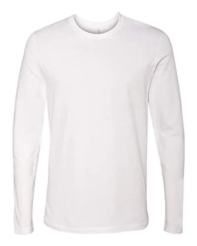 The Next Level Men's Long-Sleeve Poly/Cotton Thermal White S | Support for Indian Climate thumbnail 1
