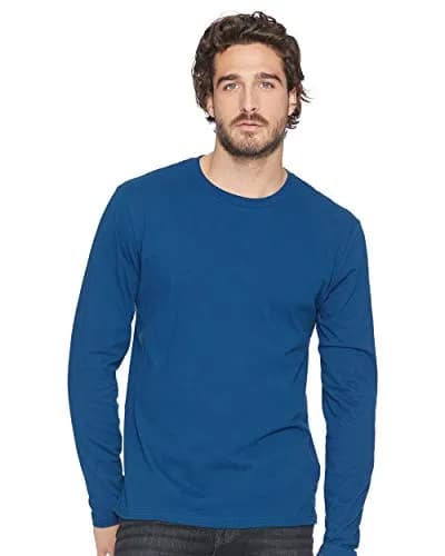 The Next Level Men's Long-Sleeve Poly/Cotton Thermal White S | Support for Indian Climate thumbnail 5