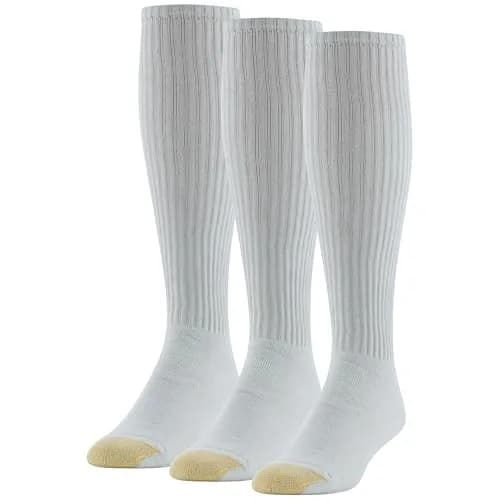 GOLDTOE Men's Ultra Tec Performance Over-The-Calf Athletic Socks, 3-Pairs, White, X-Large | Moisture Control & Durability thumbnail 1