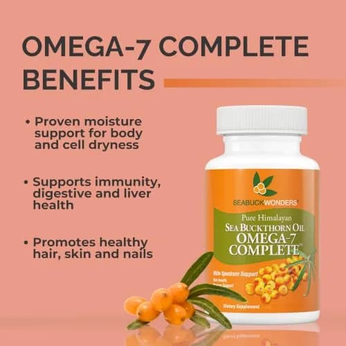SEABUCKWONDERS Organic Sea Buckthorn Oil Omega-7 Complete, 60 Softgels thumbnail 2