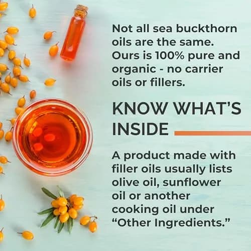 SEABUCKWONDERS Organic Sea Buckthorn Oil Omega-7 Complete, 60 Softgels thumbnail 3