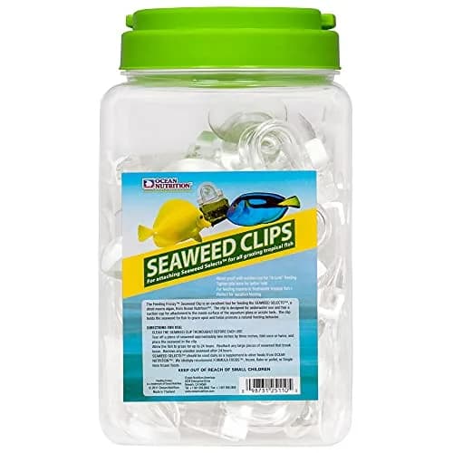 Ocean Nutrition Fish Feeder Seaweed Clips for Saltwater Fish | Aquarium Suction Cups, Holds Food Intact, Prolongs Feeding Process (1 Count, Pack of 36) thumbnail 1
