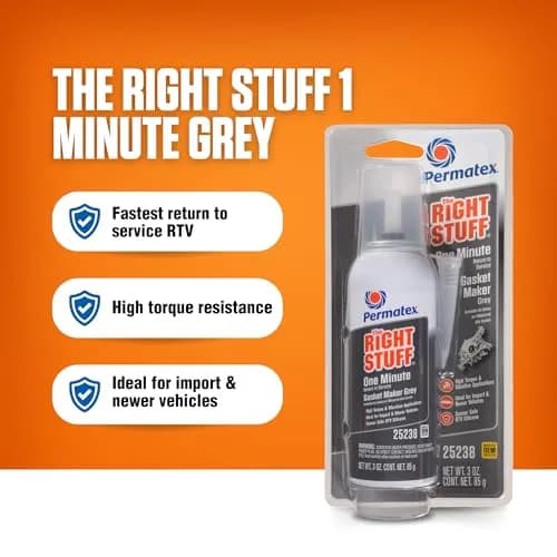 Permatex The Right Stuff 1 Minute Grey Gasket Maker 89ml (3 Fl Oz) | High-Torque Engine Sealant thumbnail 2