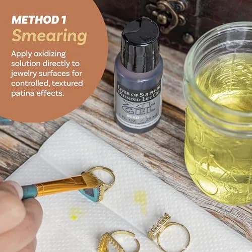 The Beadsmith XL Gel Liver of Sulfur Extended Life Gel | Patina & Oxidation for Jewelry thumbnail 3