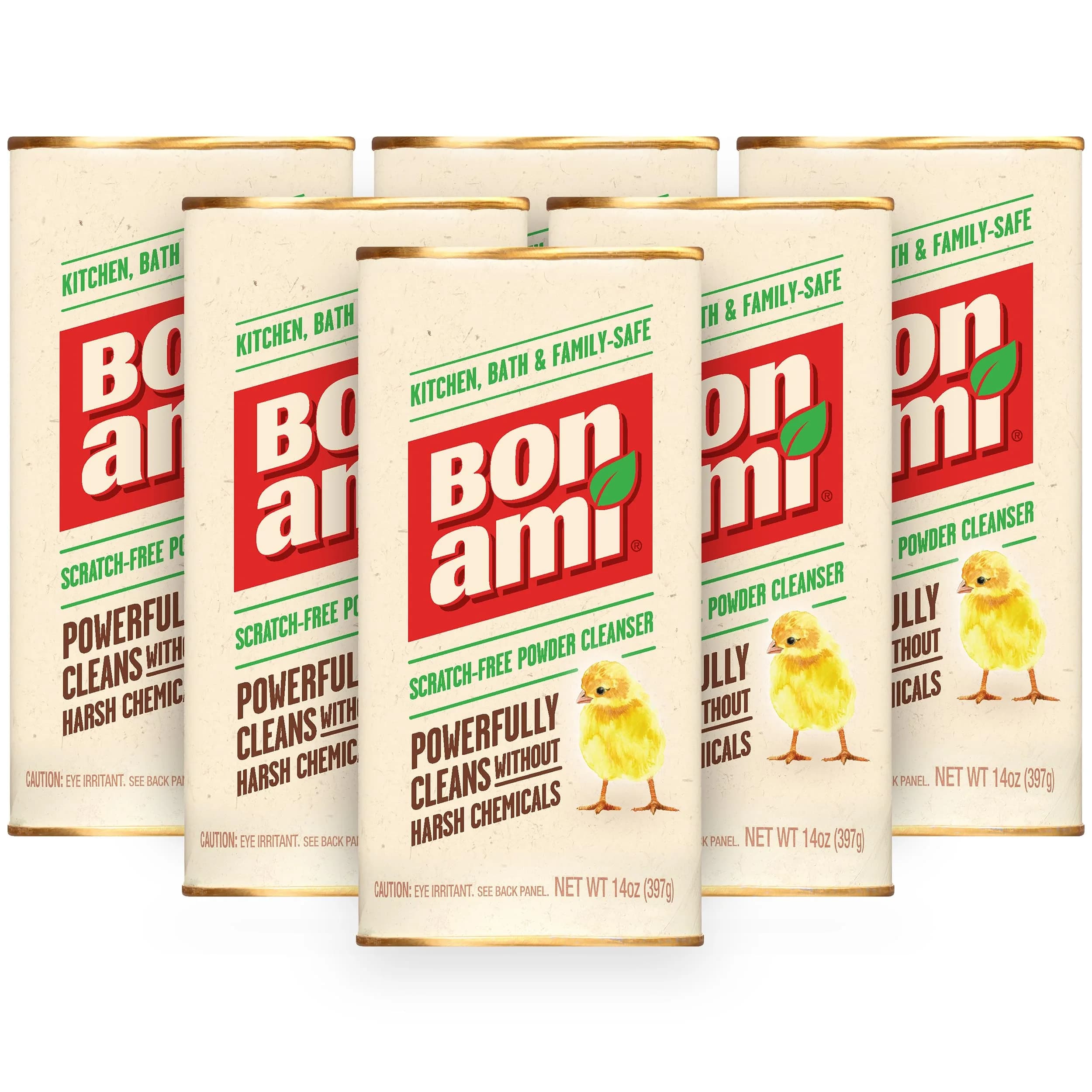BON AMI Powder Cleanser for Kitchens & Bathrooms 400g (14oz) | Hypoallergenic, Non-Toxic, Biodegradable — 14 Ounce