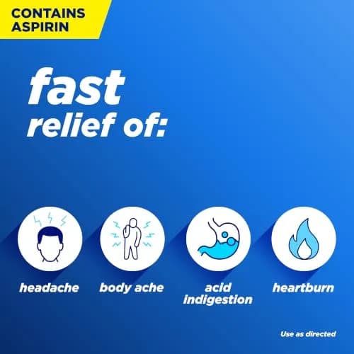 Alka-Seltzer Heartburn + Pain Effervescent Tablets 72 ct | Fast Relief for Heartburn & Pain thumbnail 3