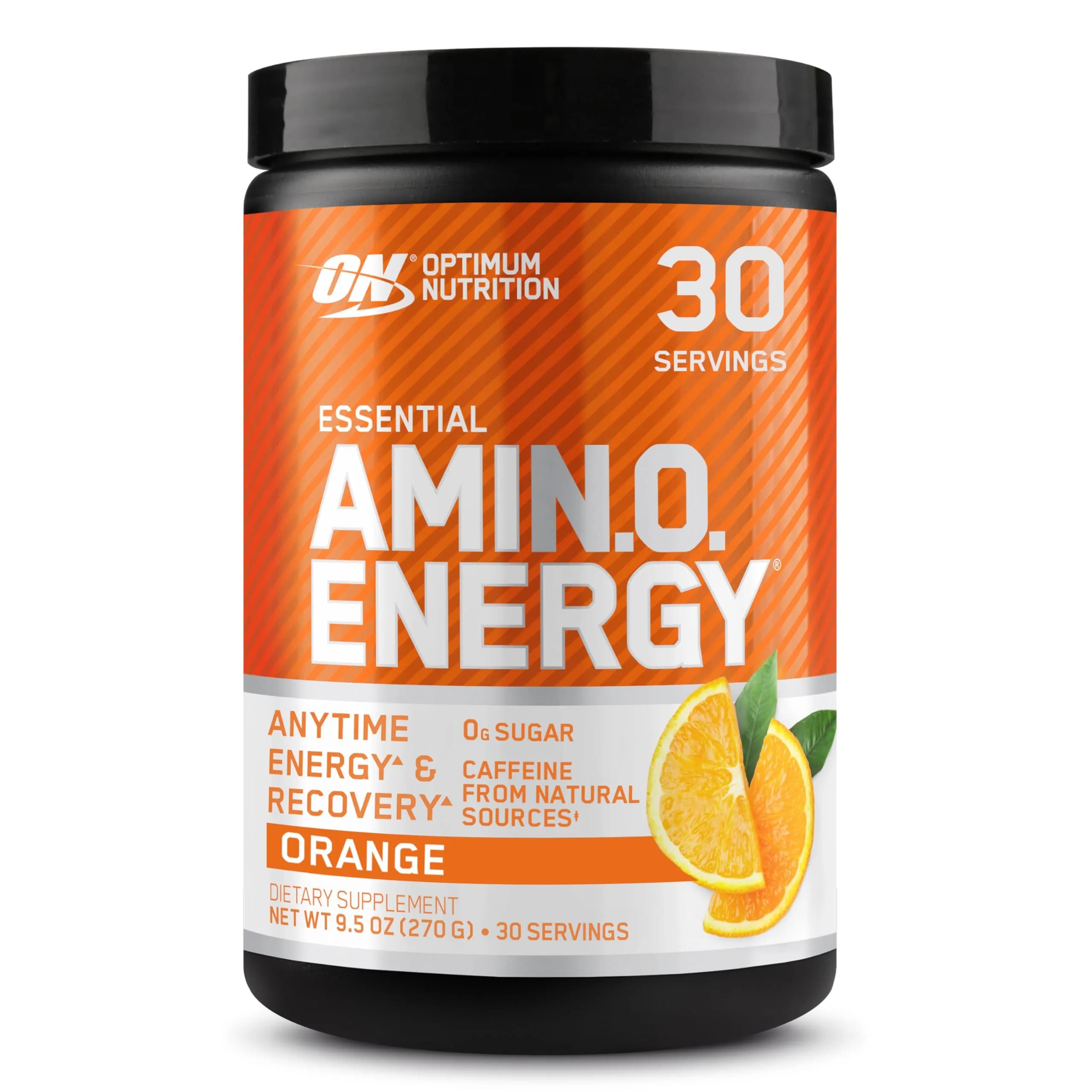 Optimum Nutrition Amino Energy Powder Orange Cooler 270g (9.5 Oz) | BCAAs & Caffeine for Energy & Focus