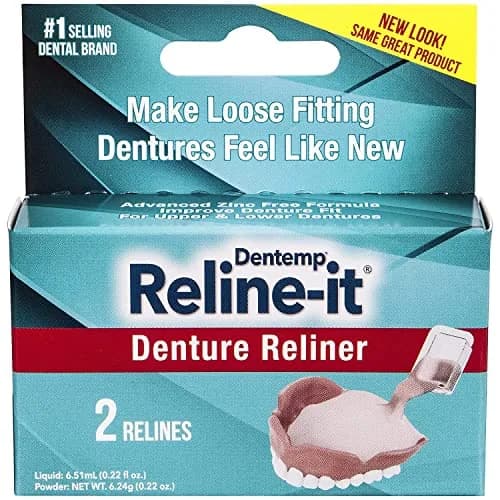 Dentemp Reline-It Advanced Denture Reline Kit | Soft Yet Firm Texture, Zinc-Free Formula, 2 Relines thumbnail 1