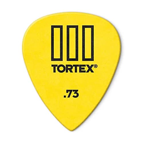 Jim Dunlop Tortex TIII Pick 0.73mm (Yellow) | 12 Pack Guitar Plectrums thumbnail 1