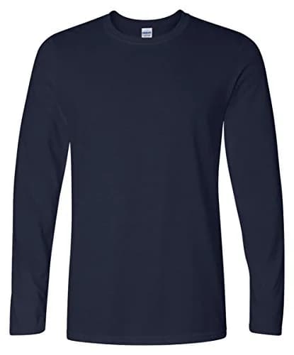 Gildan Softstyle Long Sleeve T-Shirt Navy | Preshrunk 100% Cotton, Regular Fit, Crew Neck (S-3XL) thumbnail 1