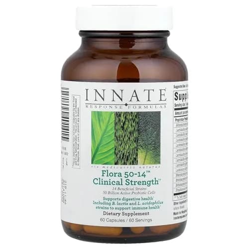 Innate Response Formulas Flora 50-14 Probiotic 60 Count | Clinical Strength Digestive & Immune Support thumbnail 1