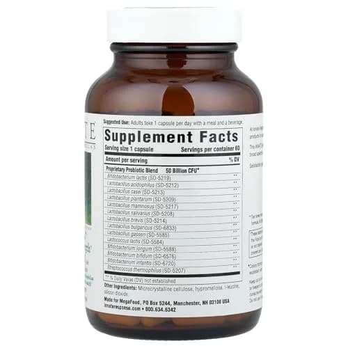 Innate Response Formulas Flora 50-14 Probiotic 60 Count | Clinical Strength Digestive & Immune Support thumbnail 2
