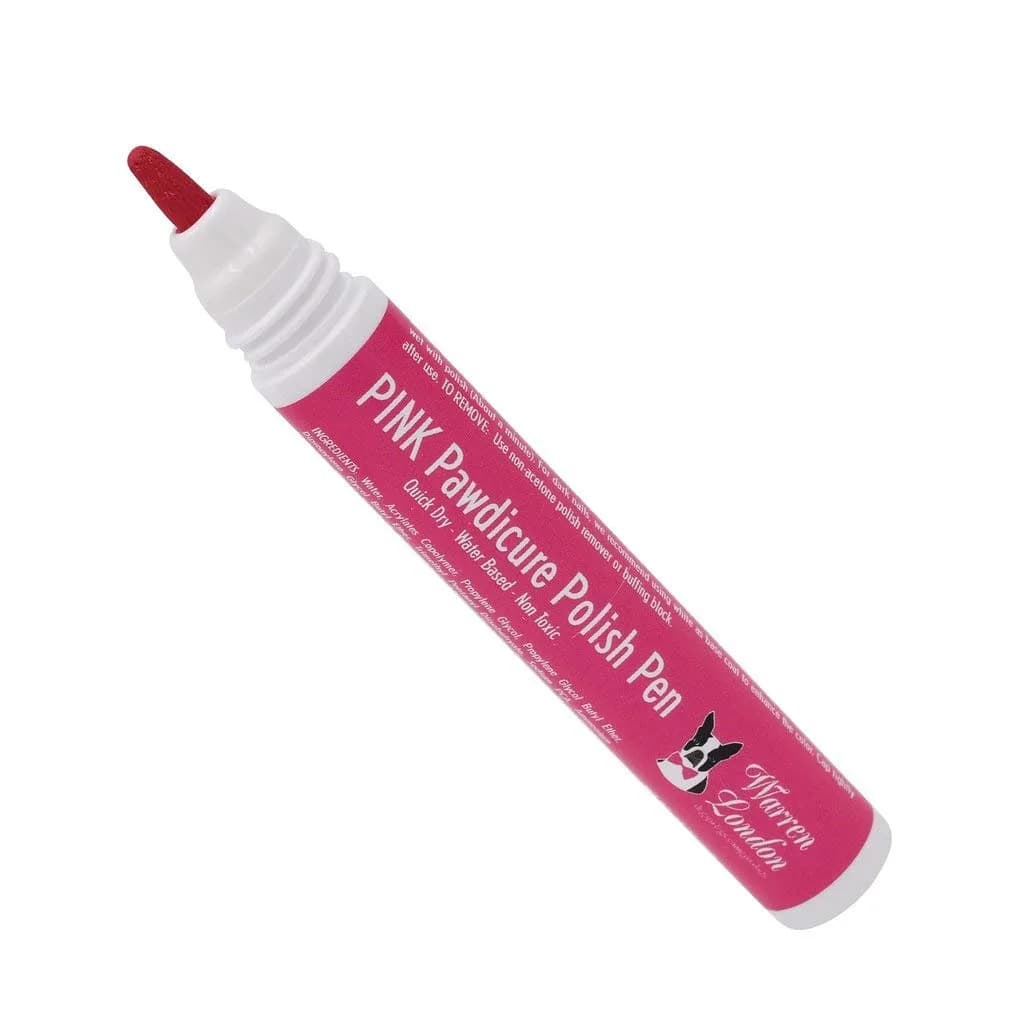 Warren London Pawdicure Dog Nail Polish Pens | Made in USA | Quick Dry, Low Odor, Non-Toxic | 13 Colors | Pink