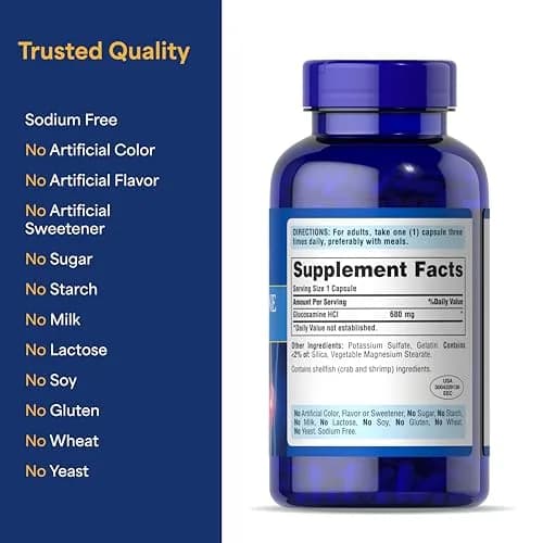 Puritan's Pride Joint Formula Glucosamine HCI 680mg | Supports Cartilage & Joint Health thumbnail 6