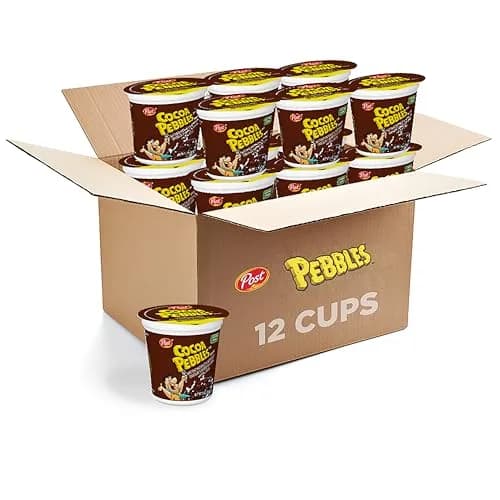 Pebbles Cocoa Chocolate Breakfast Cereal Cups, Gluten Free, 2 oz (56g) | Pack of 12 thumbnail 1